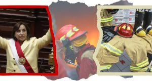 Presidenta Dina Boluarte entrega uniformes en mal estado a bomberos voluntarios