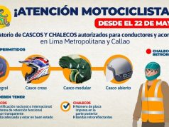 Cascos y chalecos serán obligatorios para los motociclistas desde hoy Nueva normativa del MTC